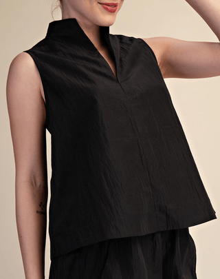Whisper of Quiet Light Sleeveless Top - Black