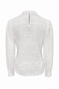 Whispered Lace High-Neck Top