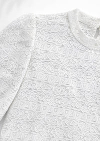 Whispered Lace High-Neck Top