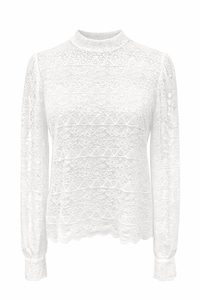 Whispered Lace High-Neck Top