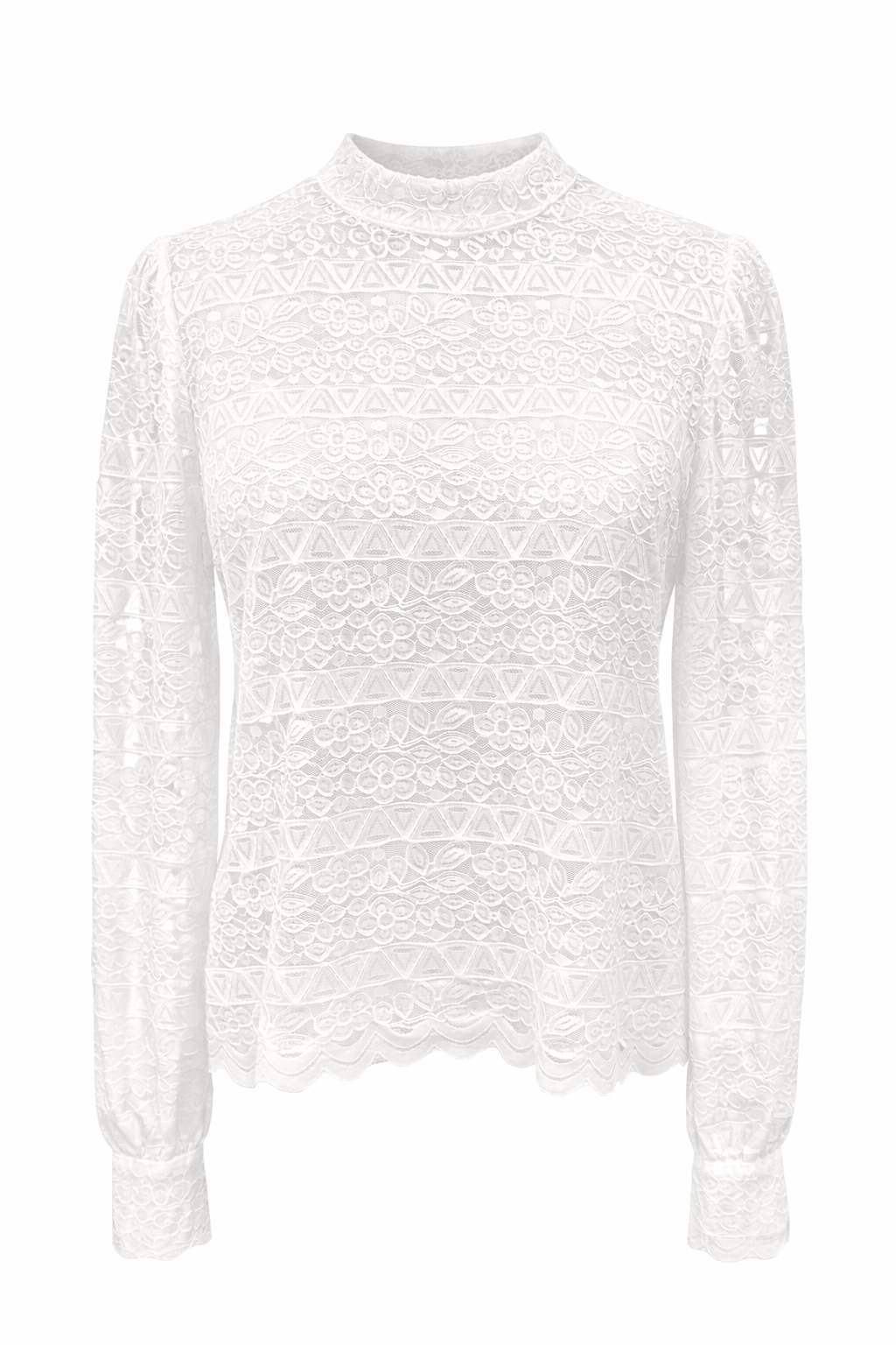 Whispered Lace High-Neck Top