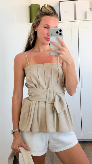 Whispers of Summer Top - Tan
