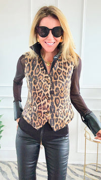 Wild Allure Peplum Vest-150 Cardigans/Layers-LA ROS-Coastal Bloom Boutique, find the trendiest versions of the popular styles and looks Located in Indialantic, FL