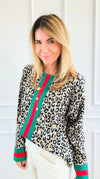 Wild Chic Stripe Top-110 Long Sleeve Tops-JODIFL-Coastal Bloom Boutique, find the trendiest versions of the popular styles and looks Located in Indialantic, FL