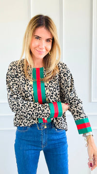 Wild Chic Stripe Top-110 Long Sleeve Tops-JODIFL-Coastal Bloom Boutique, find the trendiest versions of the popular styles and looks Located in Indialantic, FL