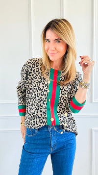 Wild Chic Stripe Top-110 Long Sleeve Tops-JODIFL-Coastal Bloom Boutique, find the trendiest versions of the popular styles and looks Located in Indialantic, FL