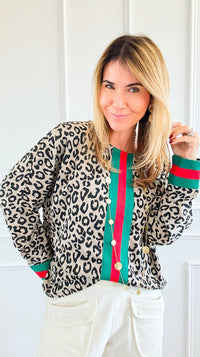 Wild Chic Stripe Top-110 Long Sleeve Tops-JODIFL-Coastal Bloom Boutique, find the trendiest versions of the popular styles and looks Located in Indialantic, FL