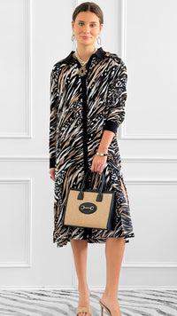 Wild Current Button Front Dress-200 Dresses/Jumpsuits/Rompers-Umgee-Coastal Bloom Boutique, find the trendiest versions of the popular styles and looks Located in Indialantic, FL