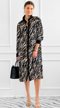 Wild Current Button Front Dress-200 Dresses/Jumpsuits/Rompers-Umgee-Coastal Bloom Boutique, find the trendiest versions of the popular styles and looks Located in Indialantic, FL