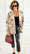 Wild Exotic Bloom Italian Blazer-160 Jackets-AMIRA-Coastal Bloom Boutique, find the trendiest versions of the popular styles and looks Located in Indialantic, FL