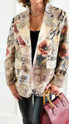 Wild Exotic Bloom Italian Blazer-160 Jackets-AMIRA-Coastal Bloom Boutique, find the trendiest versions of the popular styles and looks Located in Indialantic, FL