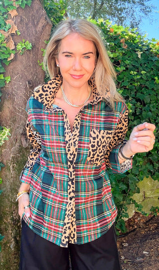 Wild For Plaid Italian Blouse