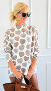 Wild Hearts Turtleneck Italian Knit Sweater-140 Sweaters-SORPRESA-Coastal Bloom Boutique, find the trendiest versions of the popular styles and looks Located in Indialantic, FL