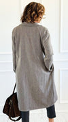 Wild Lining Italian Long Coat-160 Jackets-AZUL MONACO-Coastal Bloom Boutique, find the trendiest versions of the popular styles and looks Located in Indialantic, FL