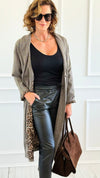 Wild Lining Italian Long Coat-160 Jackets-AZUL MONACO-Coastal Bloom Boutique, find the trendiest versions of the popular styles and looks Located in Indialantic, FL