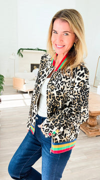 Wild Luxe Zip Jacket-160 Jackets-JODIFL-Coastal Bloom Boutique, find the trendiest versions of the popular styles and looks Located in Indialantic, FL