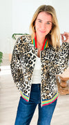 Wild Luxe Zip Jacket-160 Jackets-JODIFL-Coastal Bloom Boutique, find the trendiest versions of the popular styles and looks Located in Indialantic, FL