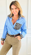 Wild Mix Italian Blouse-110 Long Sleeve Tops-AMIRA-Coastal Bloom Boutique, find the trendiest versions of the popular styles and looks Located in Indialantic, FL