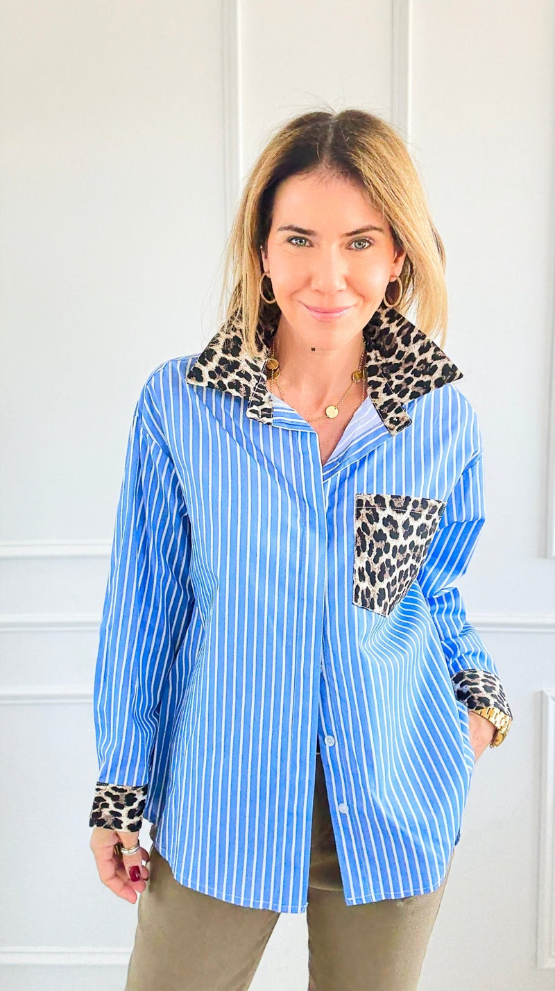 Wild Mix Italian Blouse-110 Long Sleeve Tops-AMIRA-Coastal Bloom Boutique, find the trendiest versions of the popular styles and looks Located in Indialantic, FL