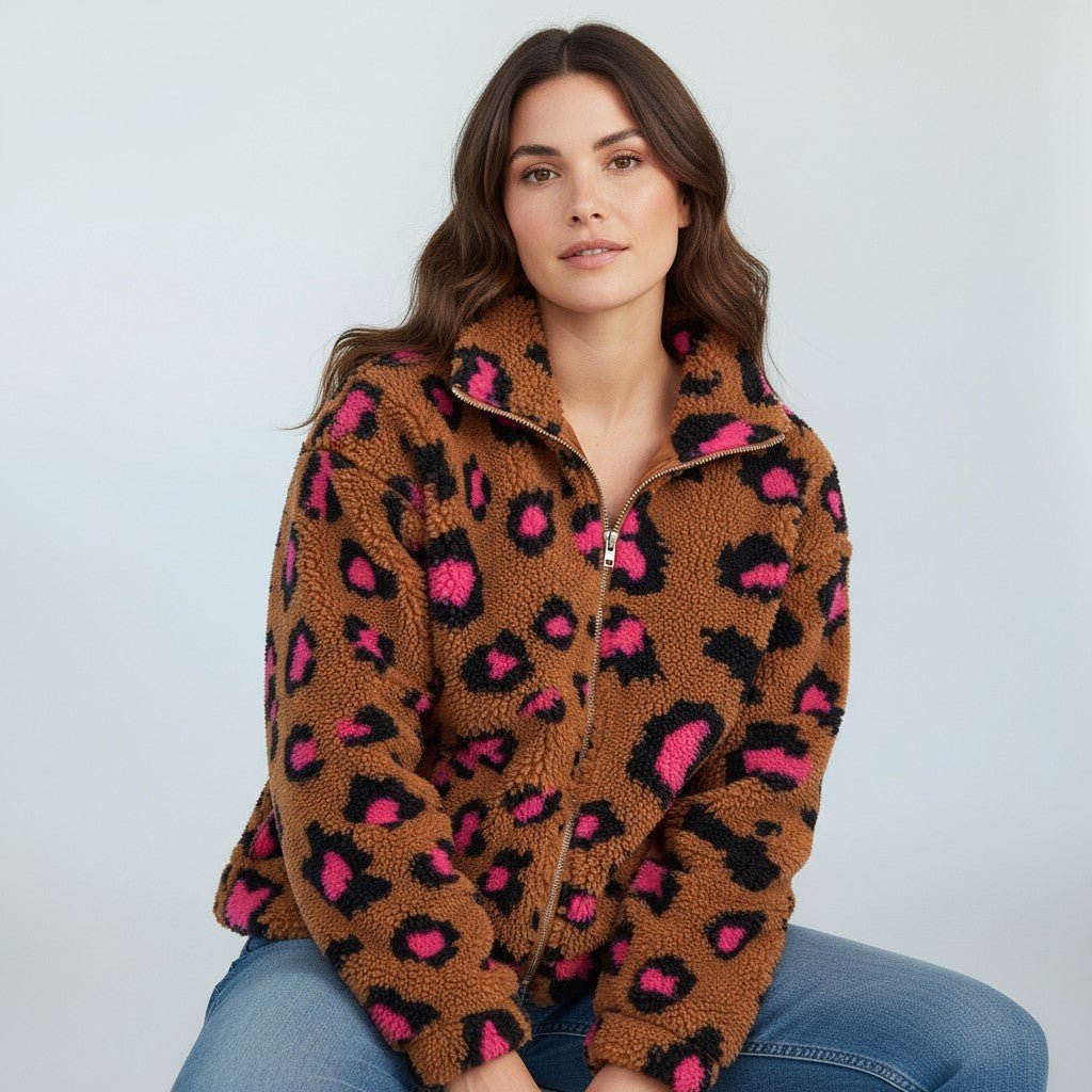 Wild Mood Zip-Up Jacket-160 Jackets-Rousseau-Coastal Bloom Boutique, find the trendiest versions of the popular styles and looks Located in Indialantic, FL