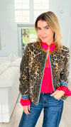 Wild Moonlight Leopard Quilt Jacket-160 Jackets-JODIFL-Coastal Bloom Boutique, find the trendiest versions of the popular styles and looks Located in Indialantic, FL
