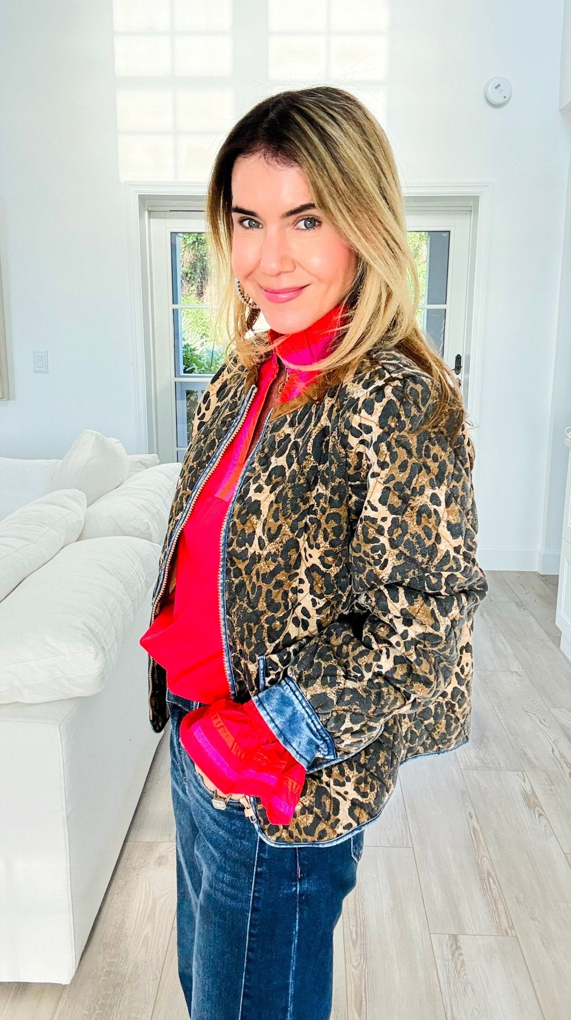Wild Moonlight Leopard Quilt Jacket-160 Jackets-JODIFL-Coastal Bloom Boutique, find the trendiest versions of the popular styles and looks Located in Indialantic, FL