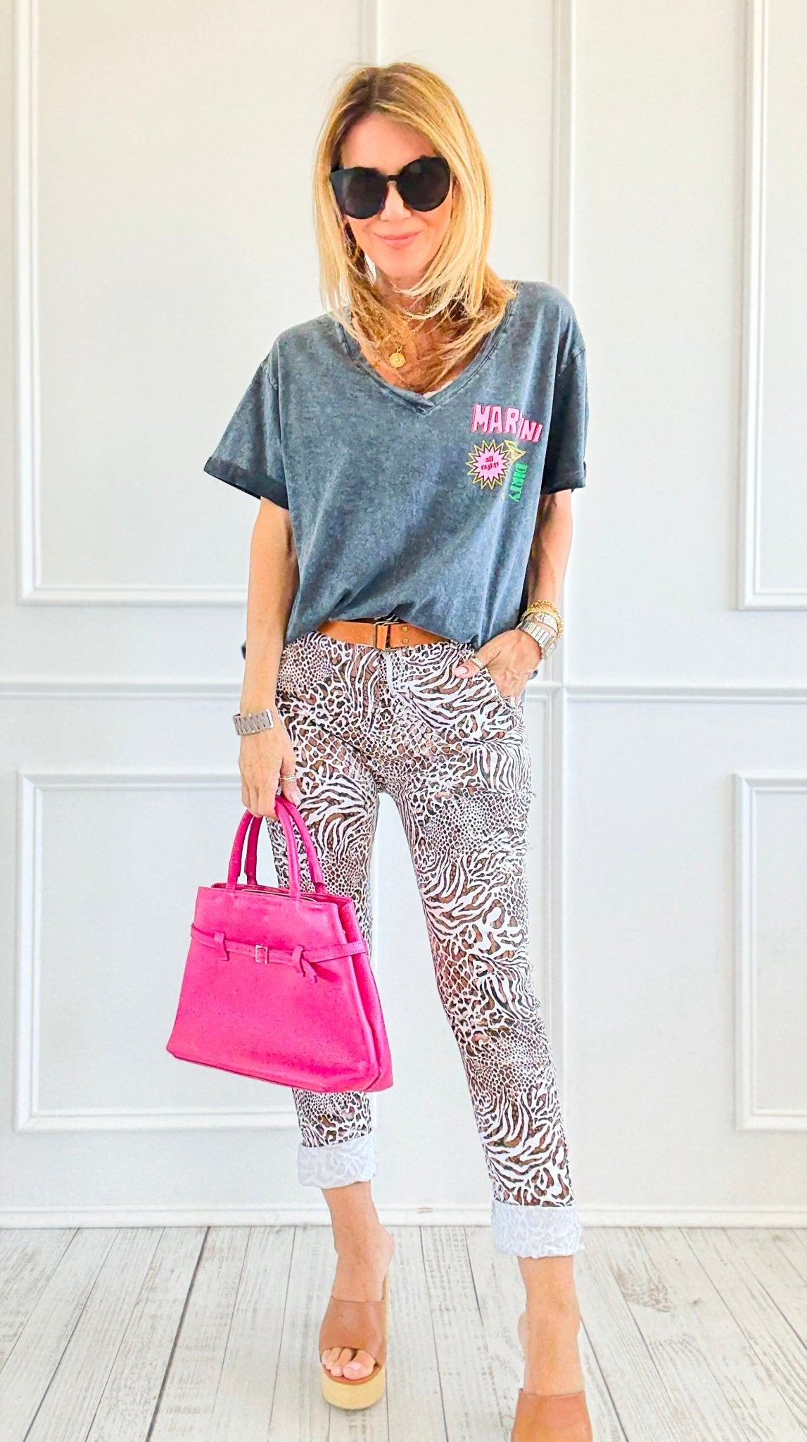 Wild Motion Slim Pants-170 Bottoms-V6-Coastal Bloom Boutique, find the trendiest versions of the popular styles and looks Located in Indialantic, FL