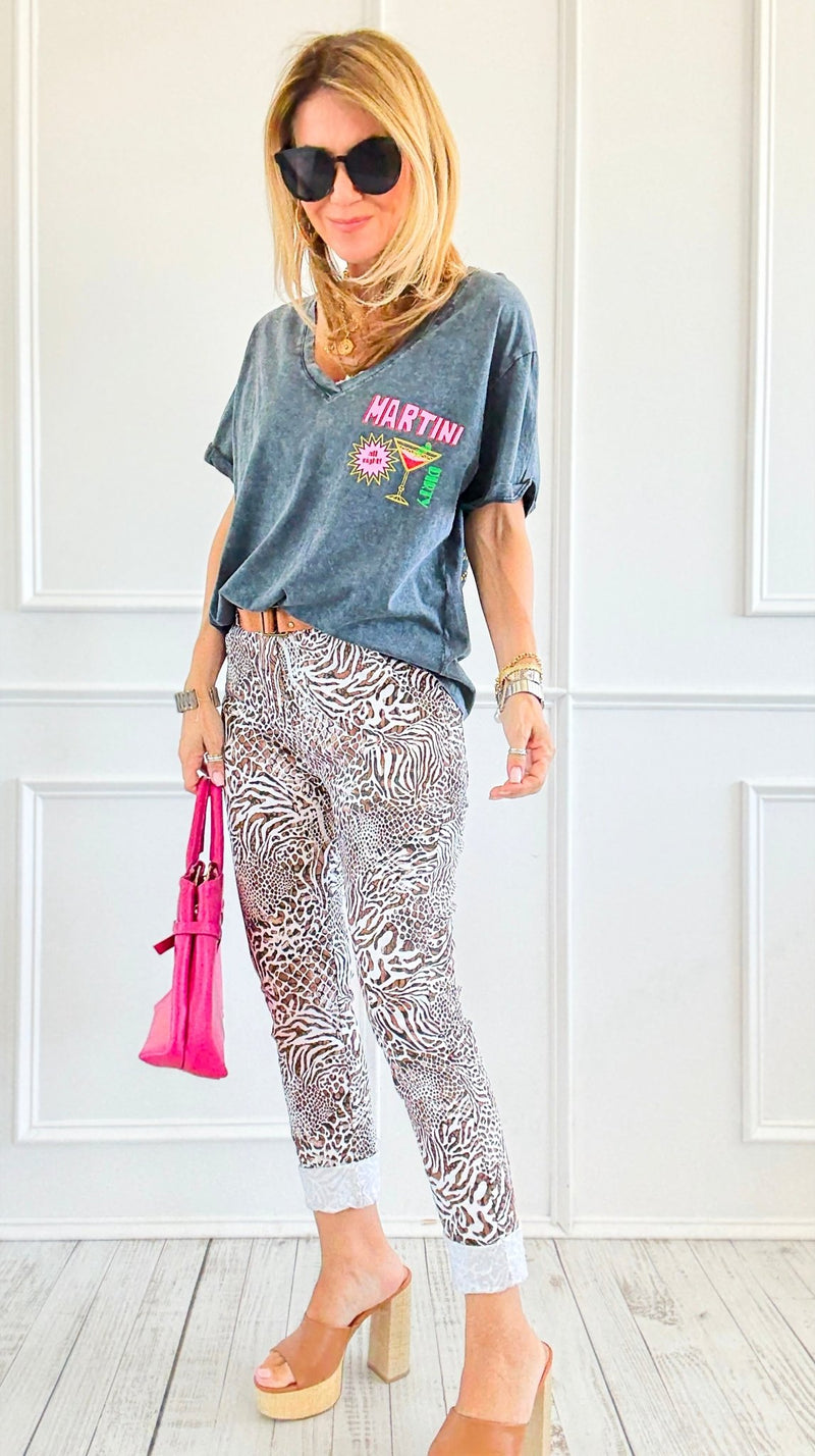 Wild Motion Slim Pants-170 Bottoms-V6-Coastal Bloom Boutique, find the trendiest versions of the popular styles and looks Located in Indialantic, FL