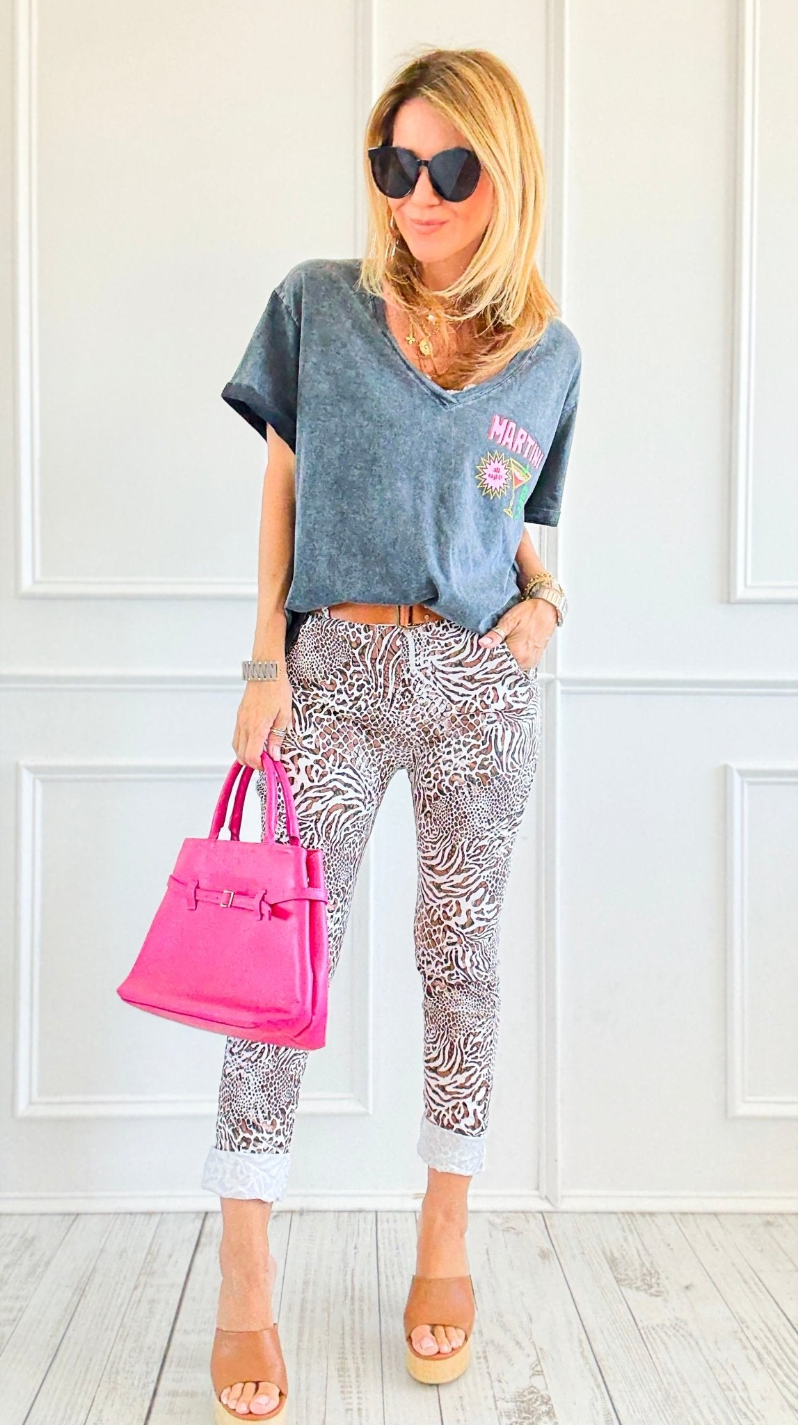 Wild Motion Slim Pants-170 Bottoms-V6-Coastal Bloom Boutique, find the trendiest versions of the popular styles and looks Located in Indialantic, FL