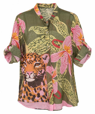 Wild Orchid Leopard Italian Top