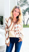 Wild Patchwork Sweater-140 Sweaters-Rousseau-Coastal Bloom Boutique, find the trendiest versions of the popular styles and looks Located in Indialantic, FL