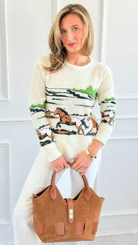 Wild Prairie Long Sleeve Top-110 Long Sleeve Tops-Taelynn-Coastal Bloom Boutique, find the trendiest versions of the popular styles and looks Located in Indialantic, FL