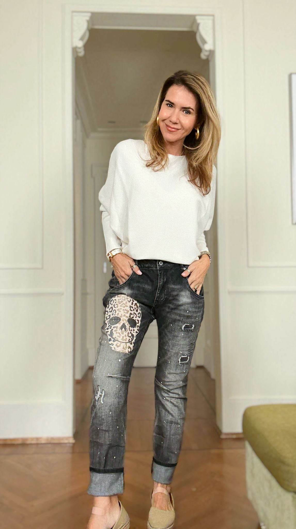 Wild Rebel Italian Denim-100 Pants-DIPINTO DI BLU-Coastal Bloom Boutique, find the trendiest versions of the popular styles and looks Located in Indialantic, FL