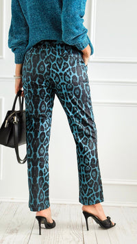 Wild Streak Straight Leg Pants-Pants-ROUSSEAU-Coastal Bloom Boutique, find the trendiest versions of the popular styles and looks Located in Indialantic, FL