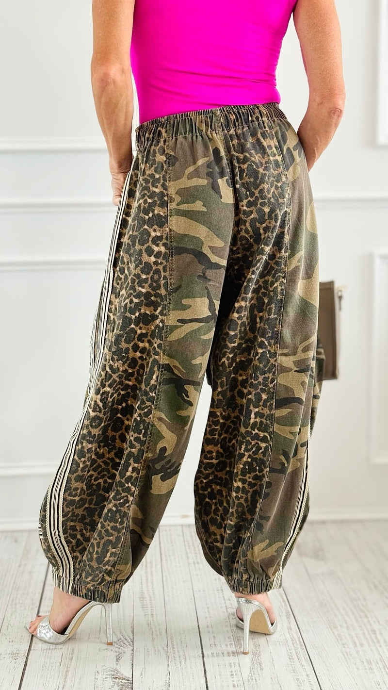 Wild Terrain Patchwork Pants - Olive Camo-170 Bottoms-POL-Coastal Bloom Boutique, find the trendiest versions of the popular styles and looks Located in Indialantic, FL