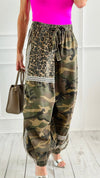 Wild Terrain Patchwork Pants - Olive Camo-170 Bottoms-POL-Coastal Bloom Boutique, find the trendiest versions of the popular styles and looks Located in Indialantic, FL