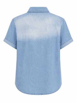Wild Weekend Button Down Top - Myosotis
