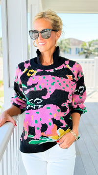 Wild Whimsy Sweater-140 Sweaters-Umgee-Coastal Bloom Boutique, find the trendiest versions of the popular styles and looks Located in Indialantic, FL