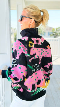 Wild Whimsy Sweater-140 Sweaters-Umgee-Coastal Bloom Boutique, find the trendiest versions of the popular styles and looks Located in Indialantic, FL