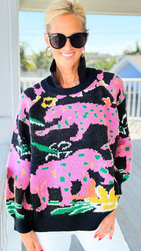 Wild Whimsy Sweater-140 Sweaters-Umgee-Coastal Bloom Boutique, find the trendiest versions of the popular styles and looks Located in Indialantic, FL