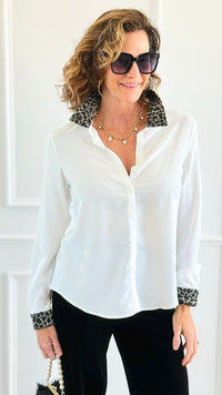 Wild Whisper Button Down Top-130 Long Sleeve Tops-Must Have-Coastal Bloom Boutique, find the trendiest versions of the popular styles and looks Located in Indialantic, FL