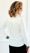 Wild Whisper Button Down Top-130 Long Sleeve Tops-Must Have-Coastal Bloom Boutique, find the trendiest versions of the popular styles and looks Located in Indialantic, FL