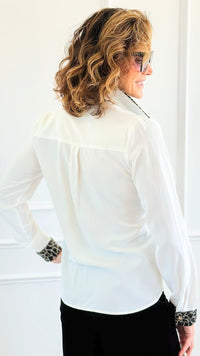 Wild Whisper Button Down Top-130 Long Sleeve Tops-Must Have-Coastal Bloom Boutique, find the trendiest versions of the popular styles and looks Located in Indialantic, FL