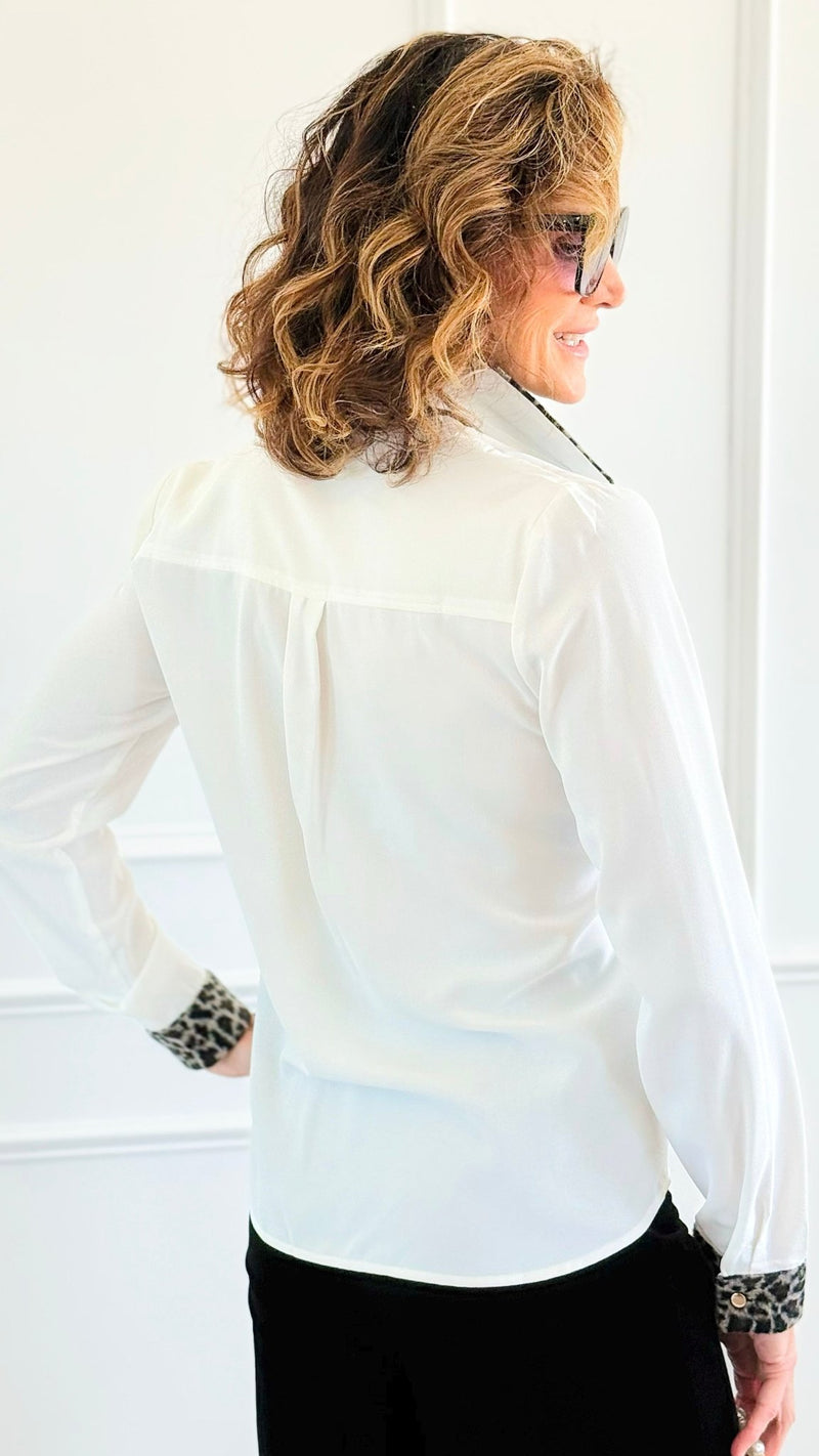 Wild Whisper Button Down Top-130 Long Sleeve Tops-Must Have-Coastal Bloom Boutique, find the trendiest versions of the popular styles and looks Located in Indialantic, FL