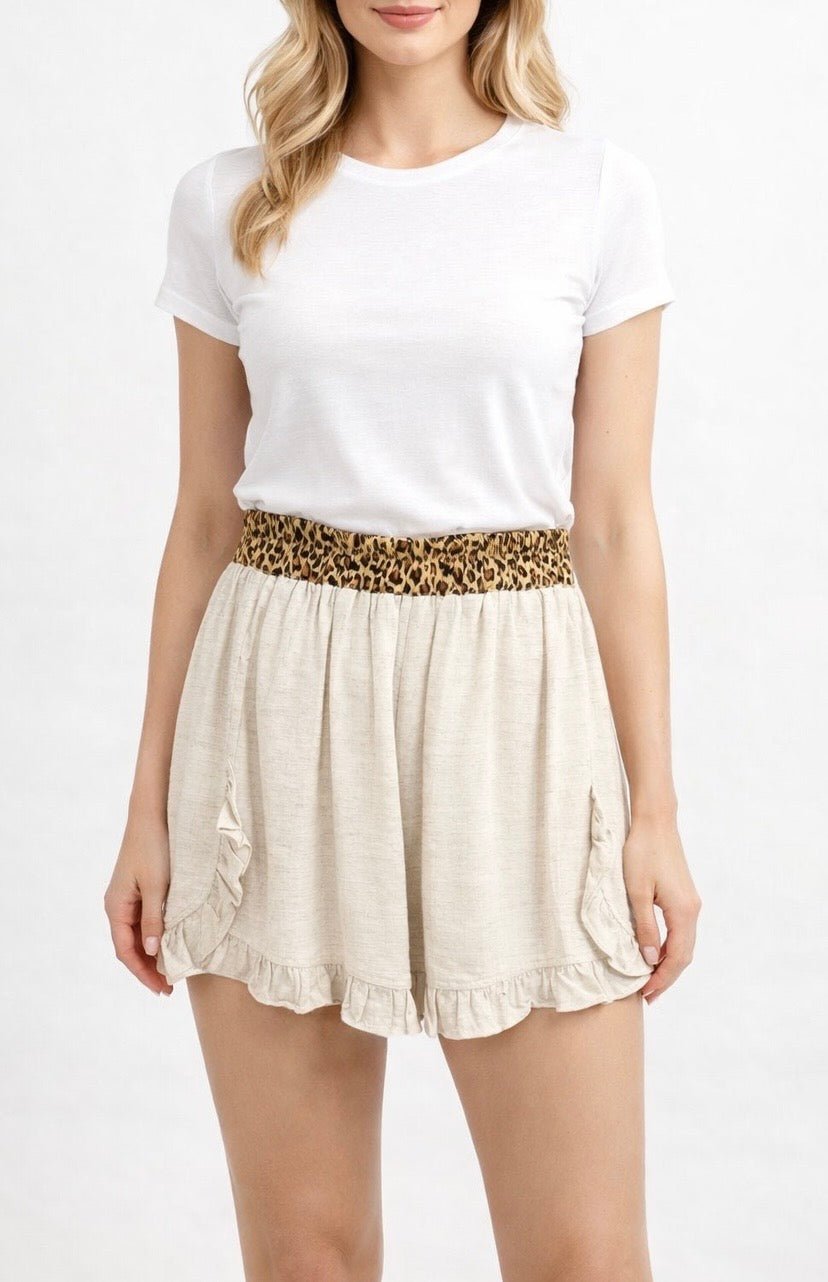 Wild Whisper Ruffle Hem Shorts