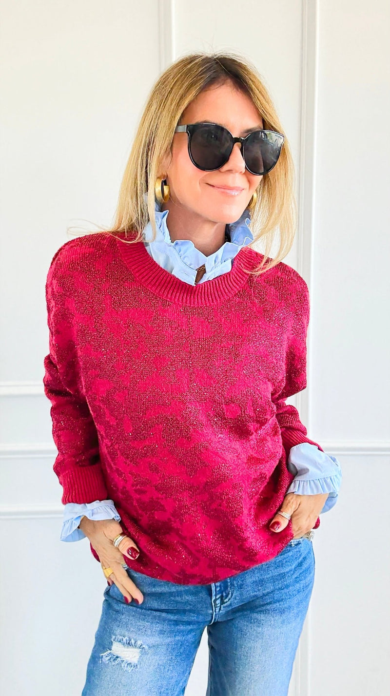 Wild Whispers Relaxed Sweater-140 Sweaters-ROUSSEAU-Coastal Bloom Boutique, find the trendiest versions of the popular styles and looks Located in Indialantic, FL