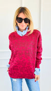 Wild Whispers Relaxed Sweater-140 Sweaters-ROUSSEAU-Coastal Bloom Boutique, find the trendiest versions of the popular styles and looks Located in Indialantic, FL