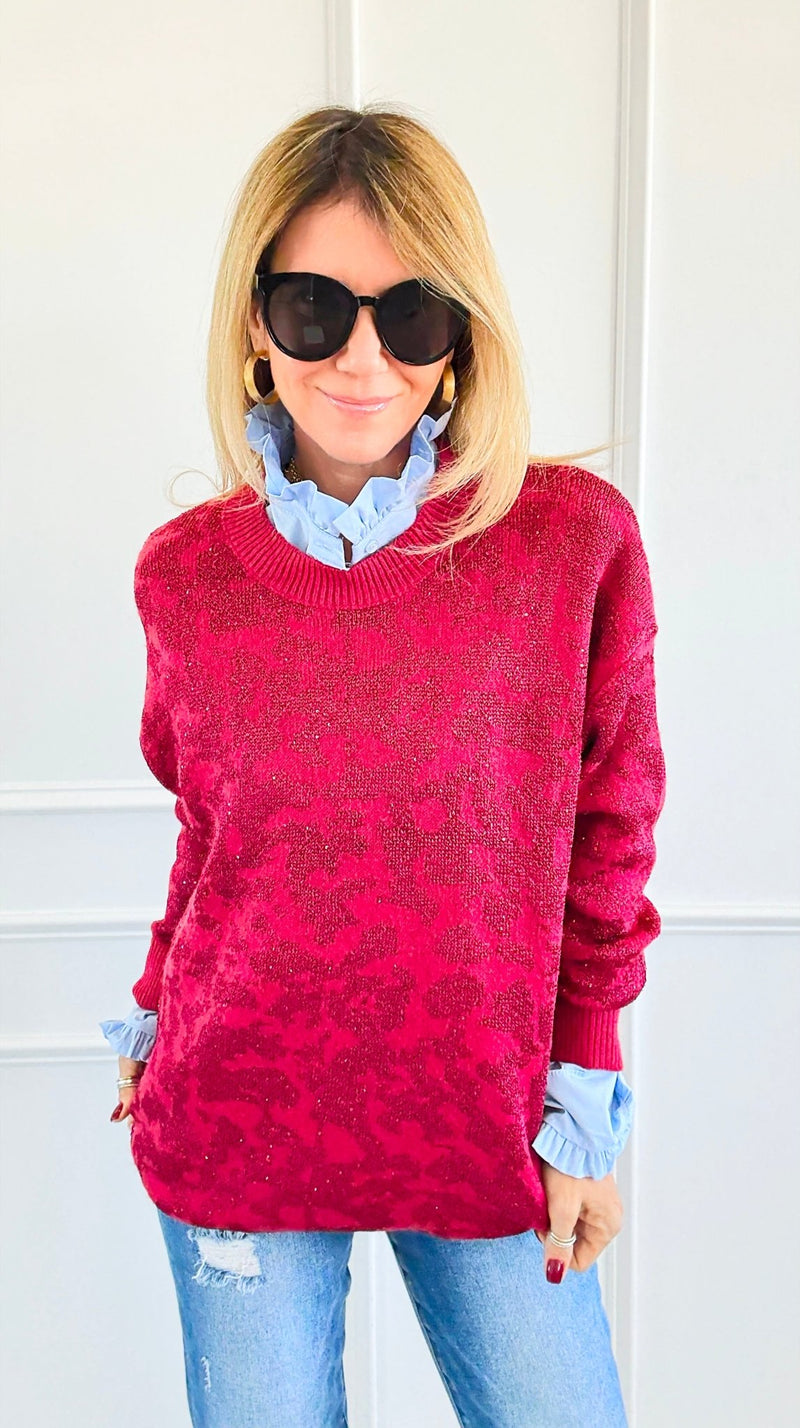Wild Whispers Relaxed Sweater-140 Sweaters-ROUSSEAU-Coastal Bloom Boutique, find the trendiest versions of the popular styles and looks Located in Indialantic, FL