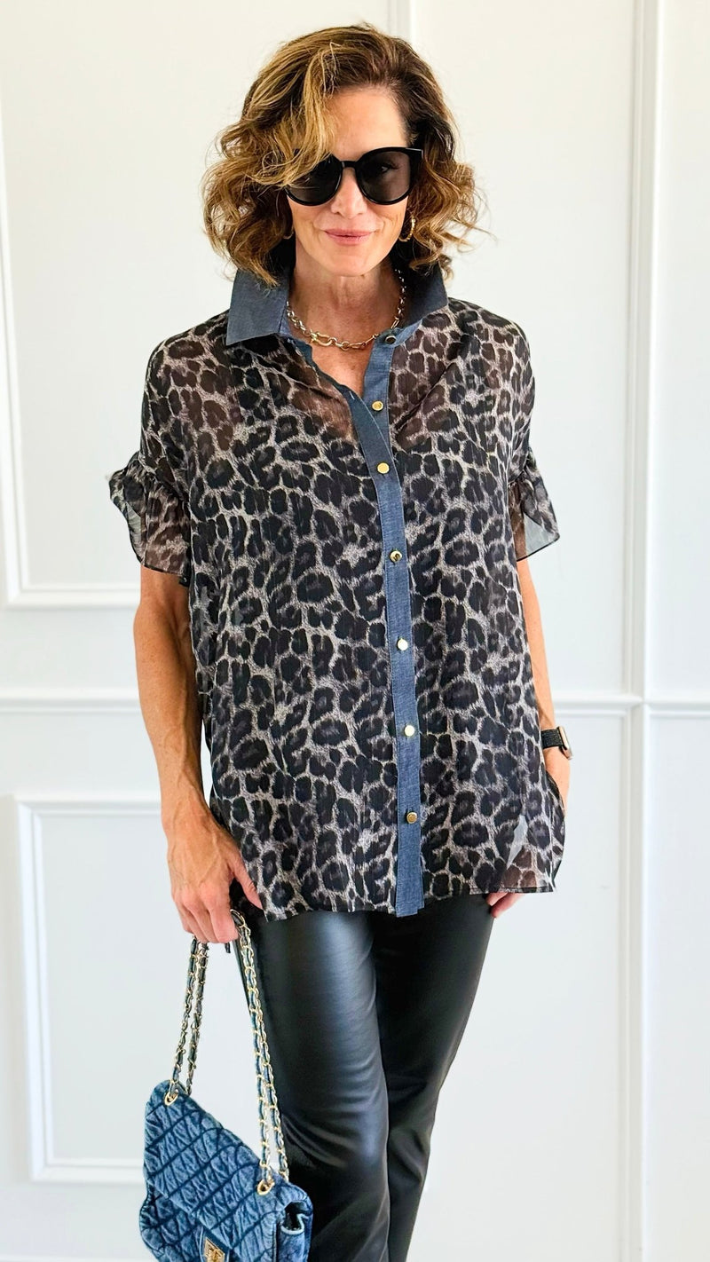 Wild Whispers Top-110 Short Sleeve Tops-sew in love-Coastal Bloom Boutique, find the trendiest versions of the popular styles and looks Located in Indialantic, FL