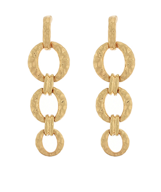 Linked Halo Drop Earrings
